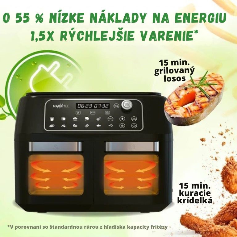 GourmetMaxx Dvojitá teplovzdušná fritéza MaxxMee DUAL 05535 (5)